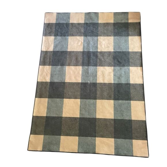 Ruggable Buffalo Plaid Blue Ivory Rug Discontinued 5 x 7 - Picture 14 of 14
